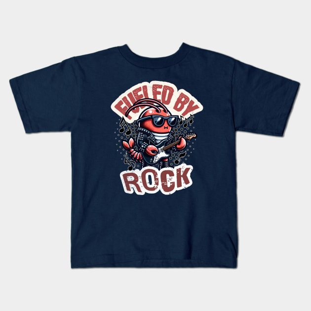 Lobster Funny for Guitarists Rocker Musicians Kids T-Shirt by alcoshirts